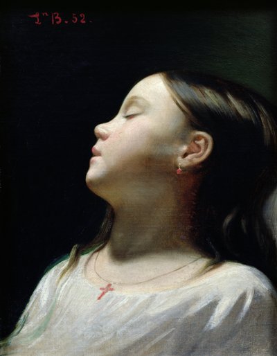 Joven niña durmiendo, 1852 de Leon Joseph Florentin Bonnat